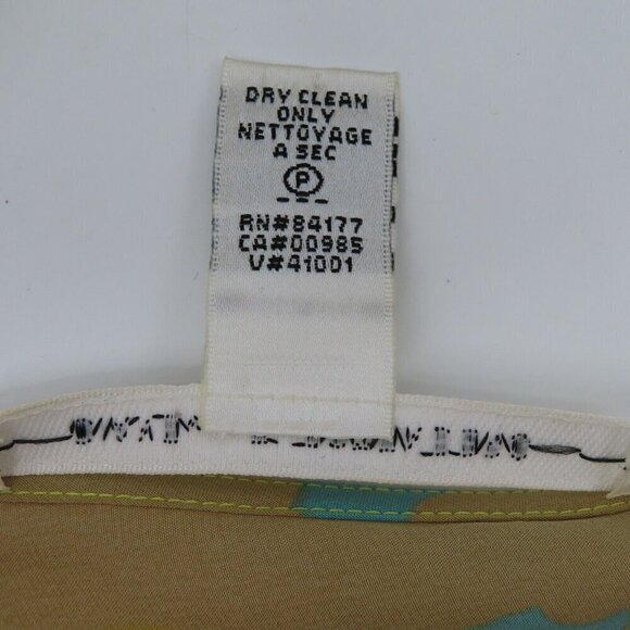 Diane von Furstenberg Womens 4 Falyn Beige Yellow Blue Silk Flowy Tank Top Shirt - Picture 7 of 8